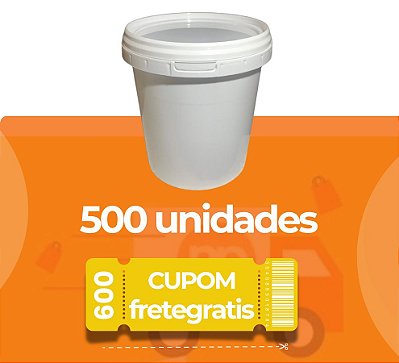 Pote Plastico 1L - Kit com 500 Peças