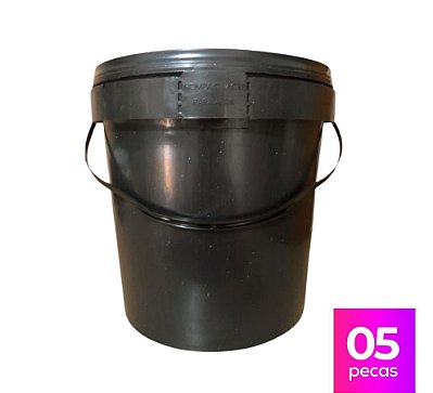 Balde 3.6 Litros Reciclado - Kit 05 Peças