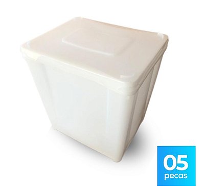 Pote Retangular 10L - Kit 05 Peças