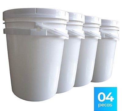 Balde 20 Litros - Kit com 04 Peças