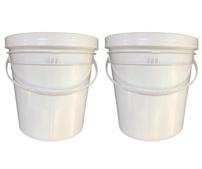 Balde 5 Litros com Tampa - Kit 02 Peças