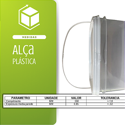 Balde Transparente Retangular 2.4 Litros