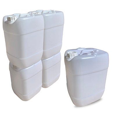 Bombona Transparente 20 Litros com Tampa Rosca BPA FREE - Kit 05 Peças