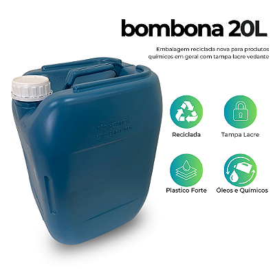 Bombona 20l Reciclada Nova Tampa com Rosca e Alça Incorporada - Kit 06 Peças