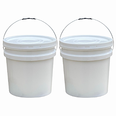 Balde 30l com Tampa Lacre para Armazenar Alimentos - Kit 02 Peças