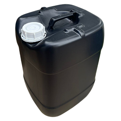 Bombona 20L Preta Reciclado com Tampa Rosca e Anel de Vedação