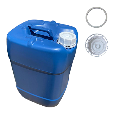 Bombona 20L Preta Reciclado com Tampa Rosca e Anel de Vedação