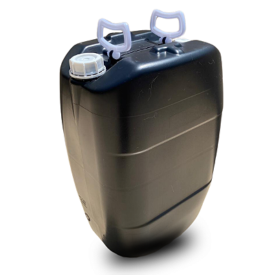 Bombona 50L Preta Reciclada com 02 Bocais e 02 Alças para Transporte