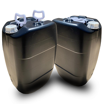 Bombona Preta 50 Litros Reciclada com Tampa Lacre e Anel de Vedação - 02 Peças
