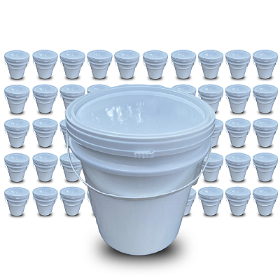 Balde com Tampa de 5 Litros para Uso Culinario - 50 Peças