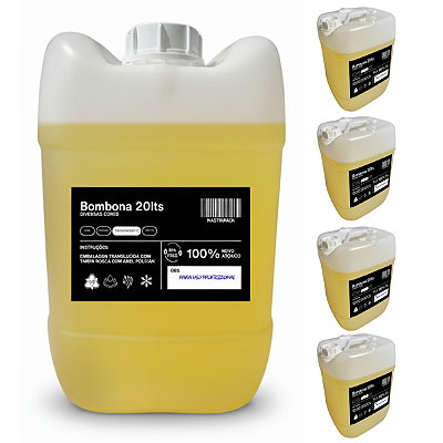 Galão 20L Transparente Atóxico Tampa Rosca com Anel de Polixan - 04 Peças