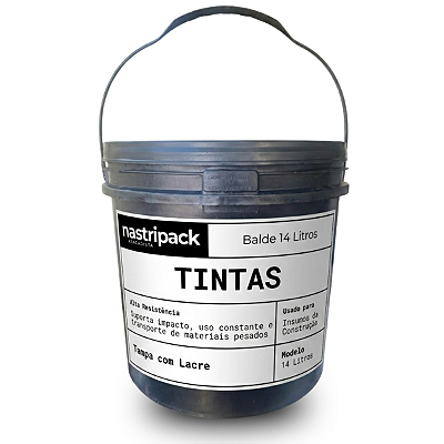 Balde 14 Litros Reciclado com Tampa Lacre Resistennte para Uso Profissional