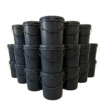 Balde com Tampa Resistente Reciclado 14L Novo - 20 Peças