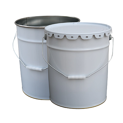 Balde Metálico Branco 18 Litros com Tampa Garra – Kit 02 Peças