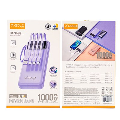 Power Bank 10mah Agold Bte18