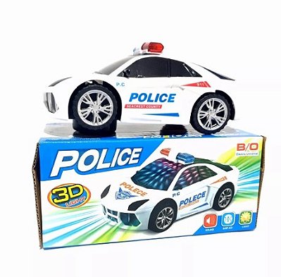 Carrinho de Polícia Com Luz e Som Ok043