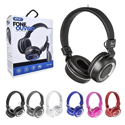 Fone Com Fio Com Microfone Para Pc Knup Kp422