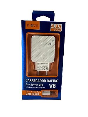 Carregador V8 4.8a Inova Car5254s