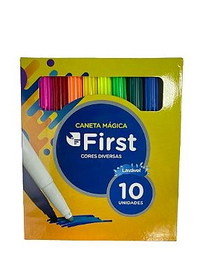 Canetinha Mágica Lavável 10 Unidades First Bm2175