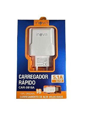 Carregador Ios 5.1a Inova Car9916a