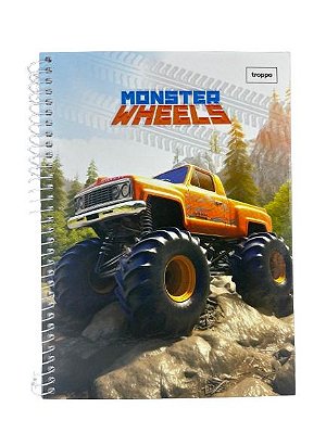 Kit 5 Unid Caderno Univ 96 Fls 1 Mat Monster Wheels