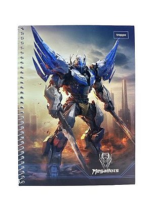 Kit 5 Unid Caderno Univ 96 Fls 1 Mat Megabots