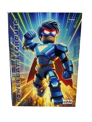 Kit 5 Unid Caderno Brochura 80 Fls 1 Mat Com Adesivo Blox Games