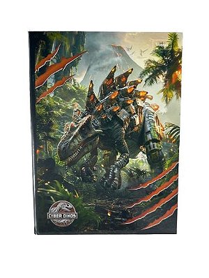 Kit 5 Unid Caderno De Caligrafia 60 Fls Com Adesivo Cyber Dinos