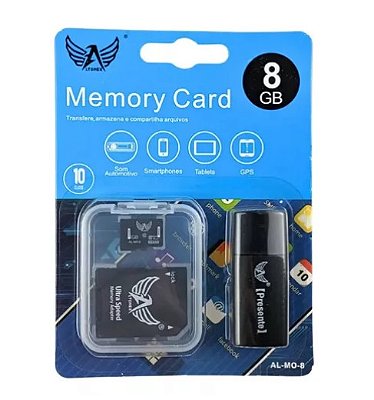 Cartão De Memoria 8gb Com Leitor Altomex Almo8