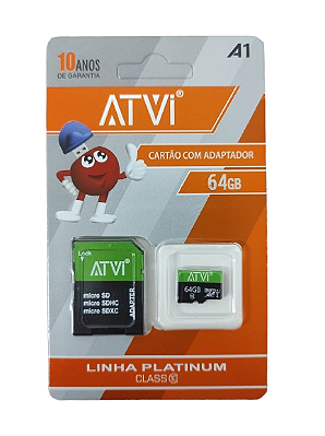 Cartão De Memória Com Adaptador 64gb Atvi C64