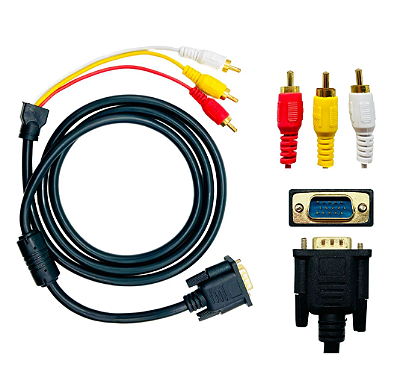 Cabo Vga x 3rca Kapbom