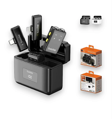 Microfone Lapela Sem Fio Basike Bamic0005