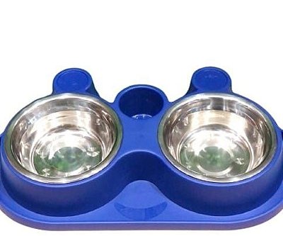 Comedouro E Bebedouro Duplo Para Pet Pt2659