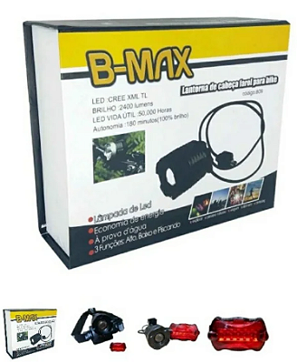 Kit Lanterna De Cabeça Bmax Bm809