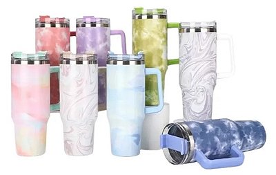 Copo Grande Rajado Com Canudo 1200ml