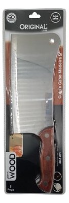 Cutelo Cabo Madeira 9 Aço Inox Original Line Sl0326
