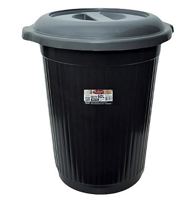 Cesto 60 Litros Preto Ou Colorido Plas Motta