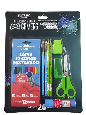 Kit Escolar Gamer 20 Unid. Futuro Fe092236