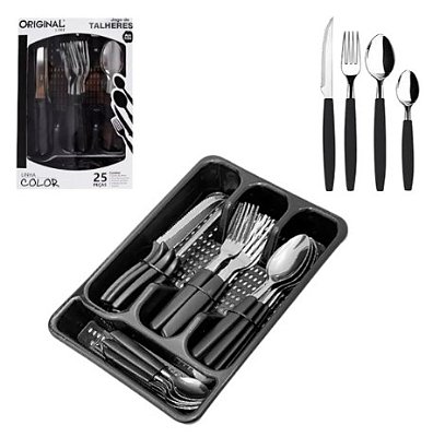 Talheres 25 Pçs Aço Inox Original Line Sl0194d