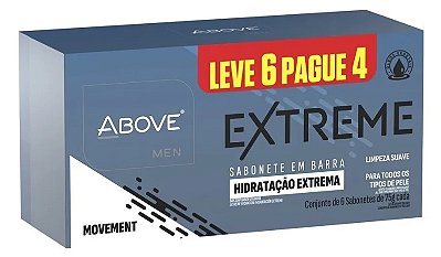 Kit 6 Sabonetes Barra Extreme Movement 75g Cada Above
