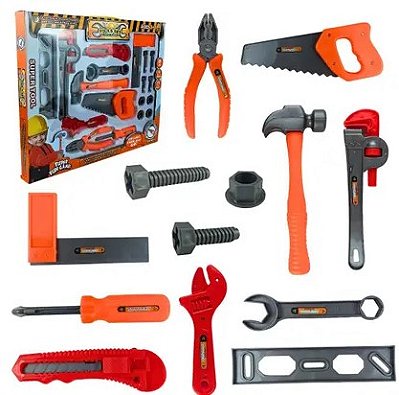 Brinquedo Kit Ferramentas 18 Pçs Toys24419