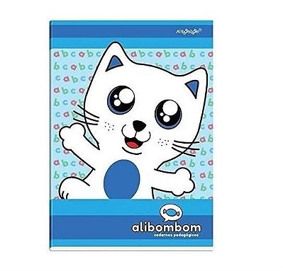 Kit 5 Unid. Caderno Brochura 80 Fls Azul Alibombom