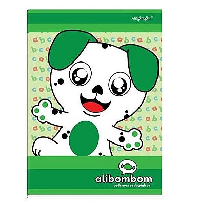 Kit 5 Unid. Caderno Brochura 80 Fls Verde Alibombom