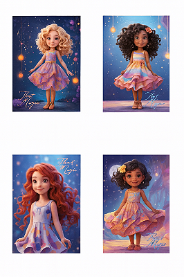 Kit 5 Unid. Caderno Brochura Tales Of Magic 96 Fls 1 Mat.