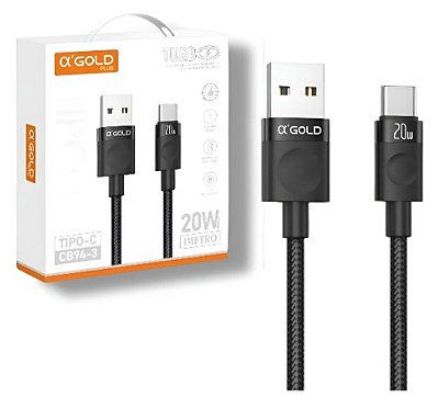 Cabo Tpc 1m Turbo 20w Agold Cb943