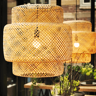 Luminaria Pendente Em Bambu Redondo Natural Decoração Praia Sunfy - Cayman 40cm