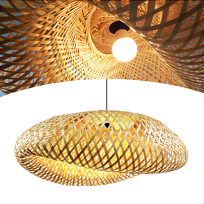 Lustre De Bambu Natural Pendente - Honolulu 60cm