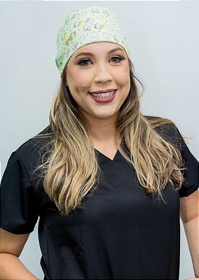 TOUCA CIRÚRGICA ESTAMPADA DENTINHOS