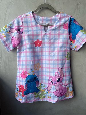 BATA CONFORT STITCH E ANGEL XADREZ