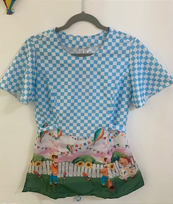 BATA XADREZ AZUL ARRAIAL - EDIÇÃO ESPECIAL SÃO JOÃO